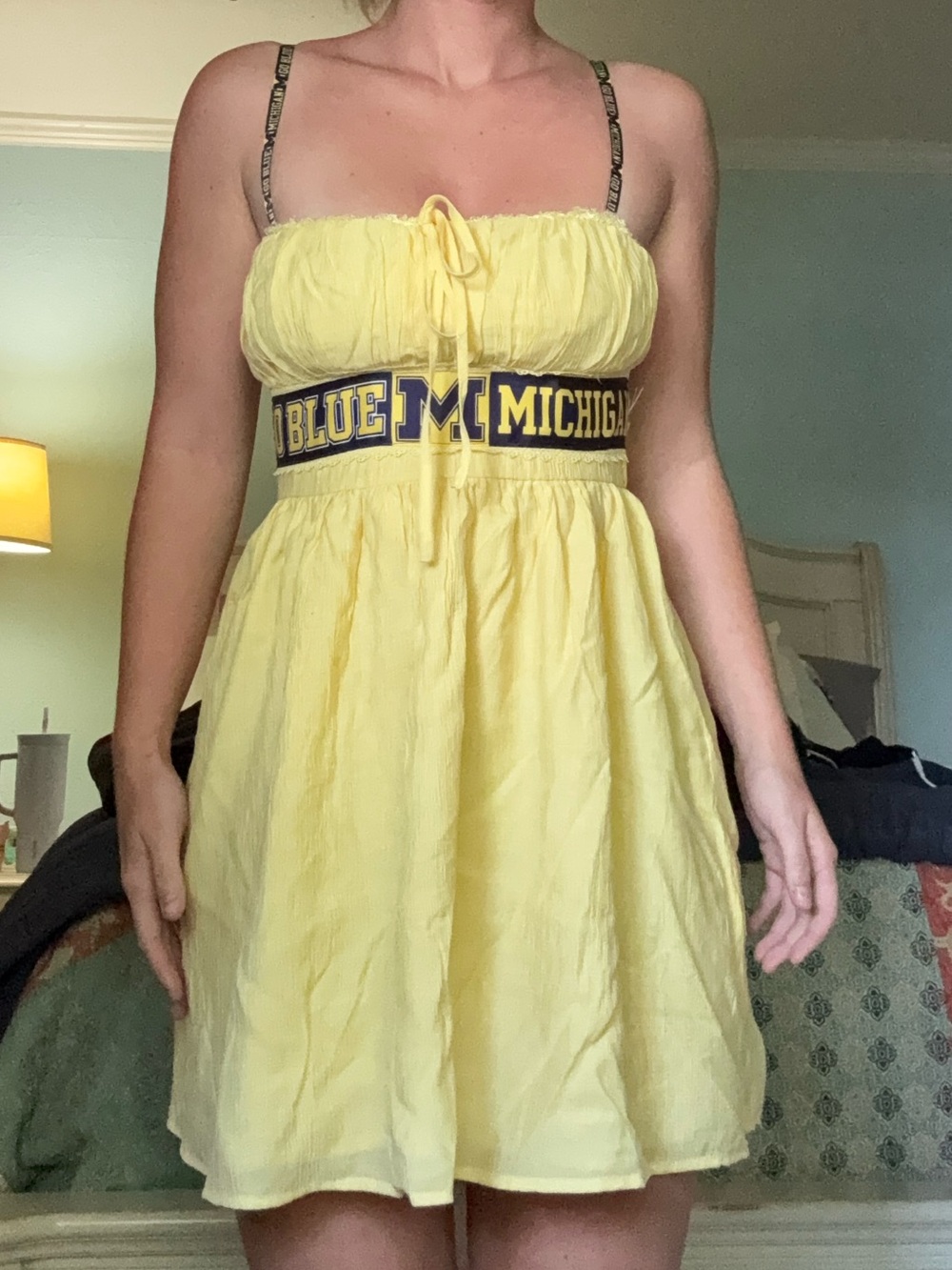 Michigan Wolverines Yellow mini dress